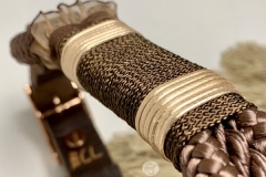 Bijou, , collier pour chien en paracorde dans les tons brun foncé